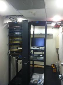 data racks and wire management